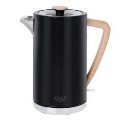 Adler | Kettle | AD 1347b | Electric | 2200 W | 1.5 L | Stainless steel | 360 rotational base | Black