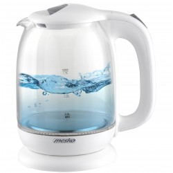 Mesko | Kettle | MS 1302w | Electric | 2200 W | 1.7 L | Glass | 360 rotational base | White