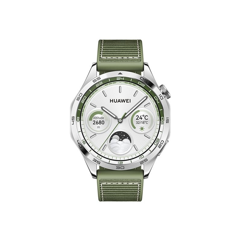 GT 4 | 4 | Smart watch | GPS (satellite) | AMOLED | 46 mm | 46mm | Waterproof | Green Woven