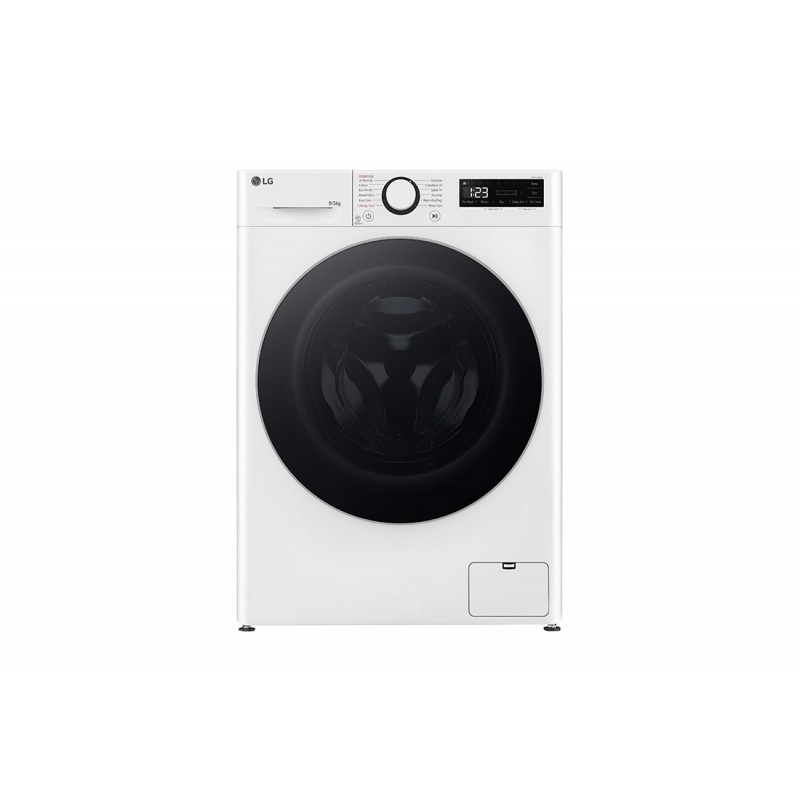 LG | F2DR509S1W | Washing machine with dryer | Energy efficiency class A | Front loading | Washing capacity 9 kg | 1200 RPM | De