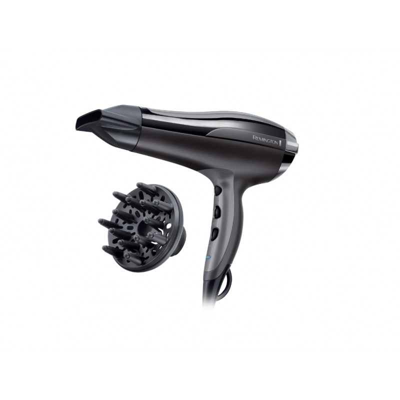 Remington | Hair Dryer | Pro-Air Turbo D5220 | 2400 W | Number of temperature settings 3 | Ionic function | Diffuser nozzle | Bl