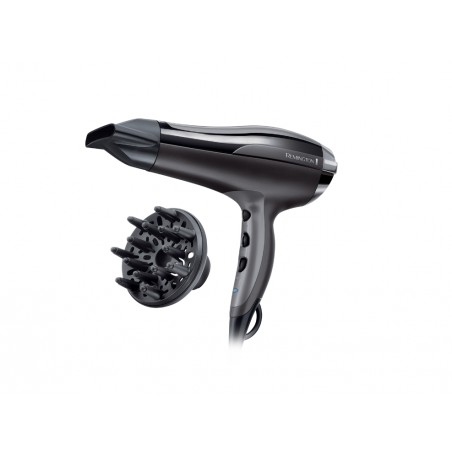 Remington | Hair Dryer | Pro-Air Turbo D5220 | 2400 W | Number of temperature settings 3 | Ionic function | Diffuser nozzle | Bl