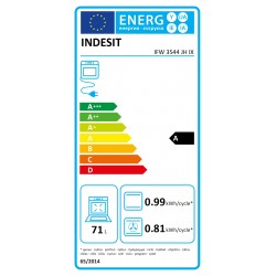 INDESIT | IFW 3544 JH IX | Oven | 71 L | Electric | Hydrolytic | Electronic | Height 59.5 cm | Width 59.5 cm | Stainless steel